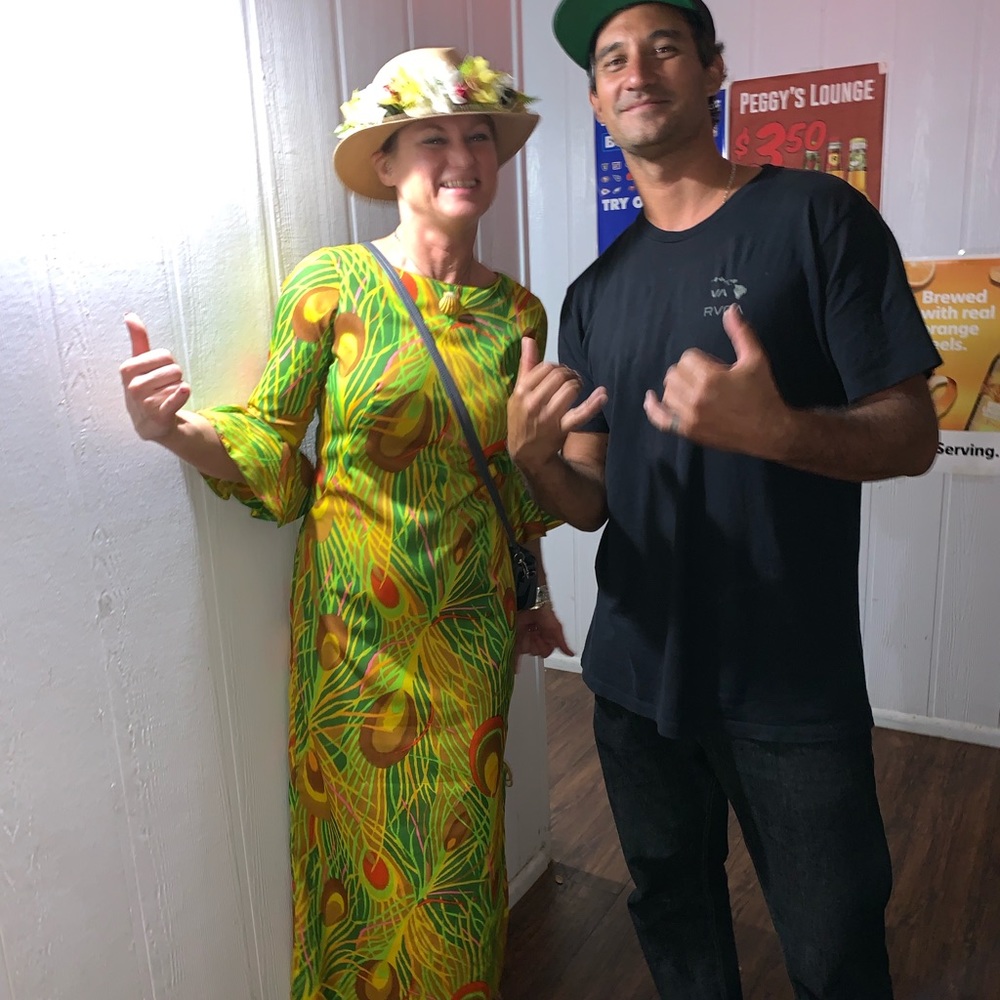 Vintage 60s Hawaiian Peacock-Print Pake Mu Dress - image 7